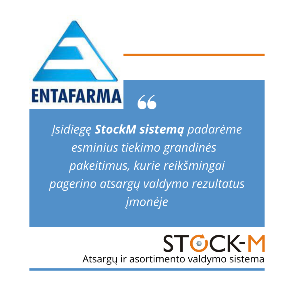 Entafarma kliento patirtis diegiant StockM sistema